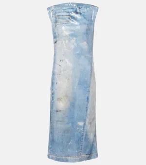 Acne Studios Sequined printed midi dress