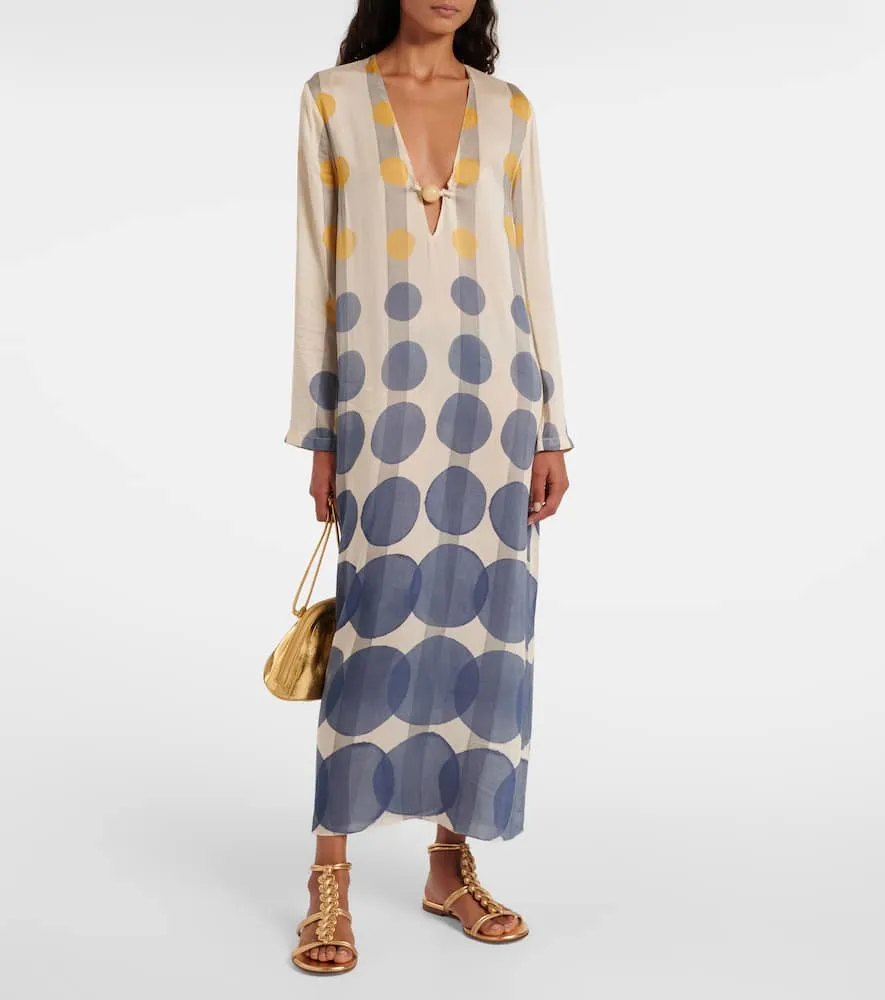 Adriana Degreas Polka-dot beach cover-up