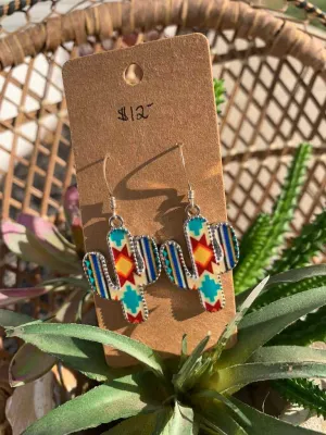 Aztec Cactus Earrings