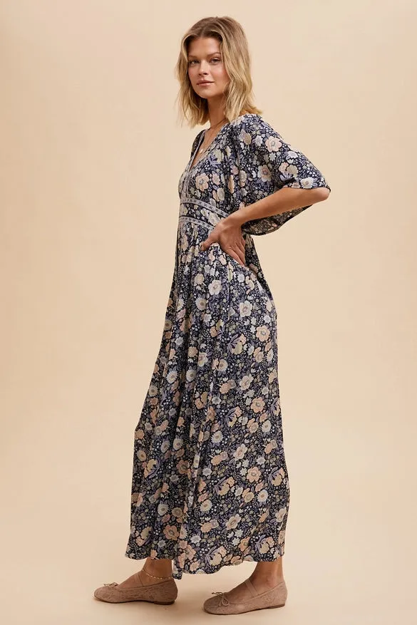 Bianca Flutter Sleeve Maxi Dress