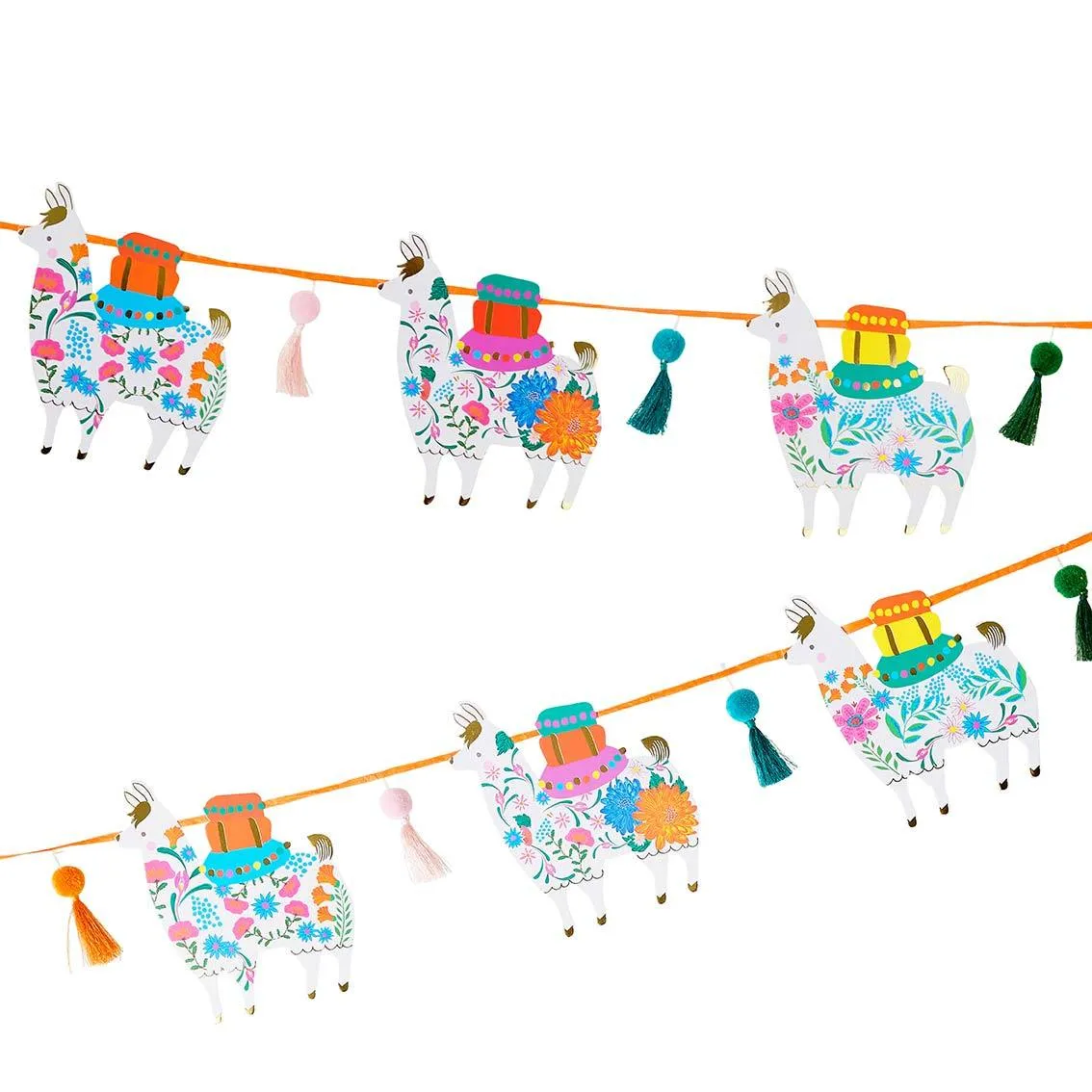 Boho Tassel Llama Paper Garland