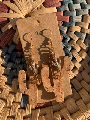 Corked Cactus Earrings
