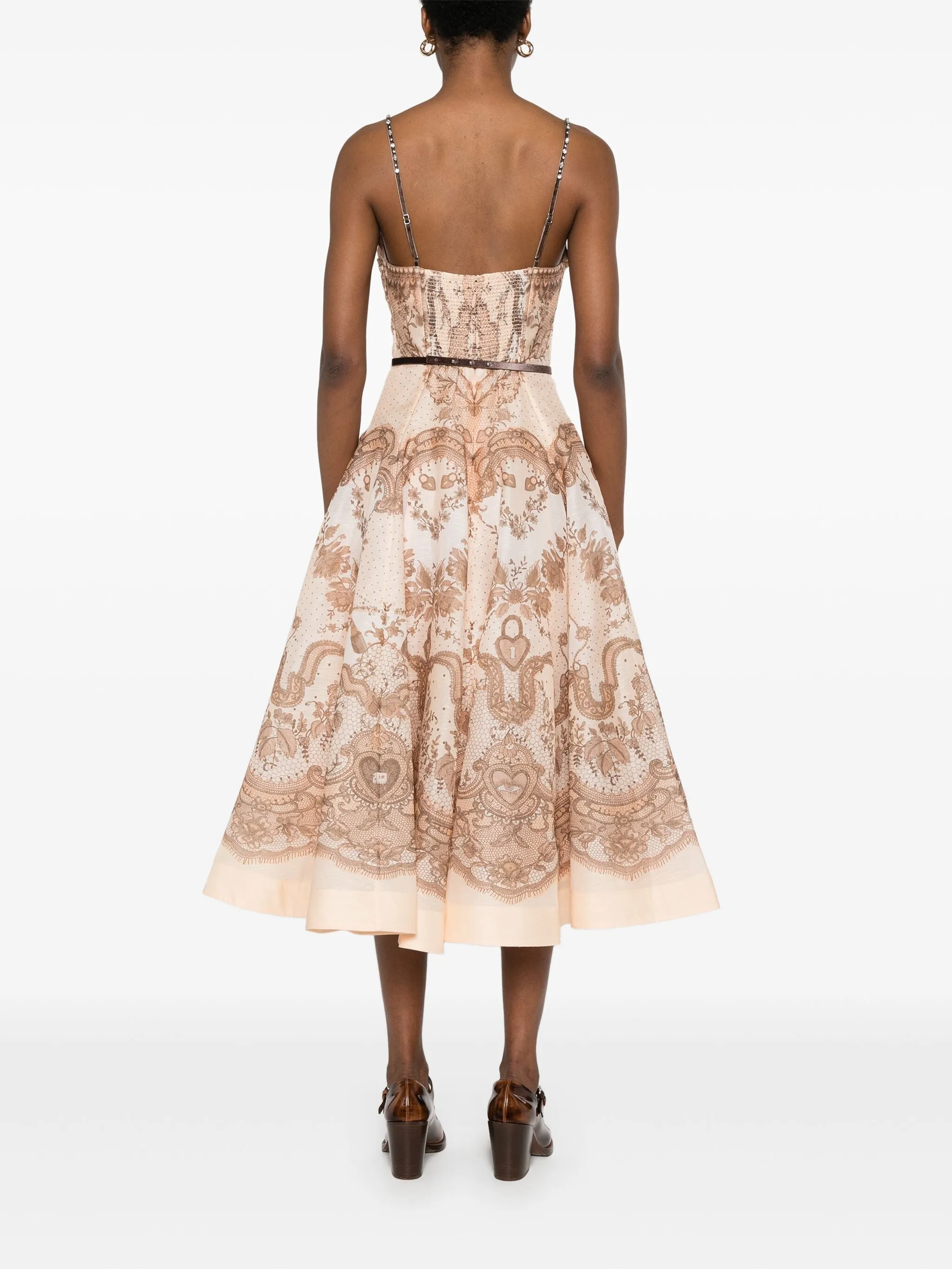 Crush Twist Front Midi Dress