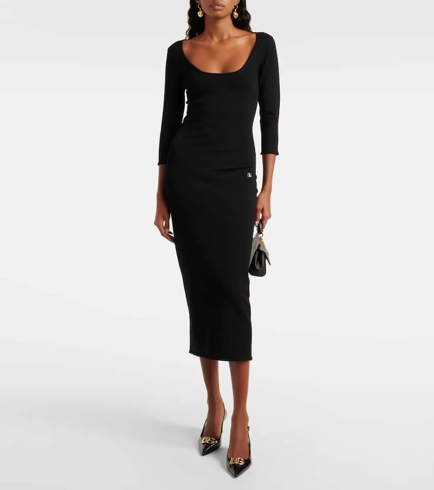 Dolce&Gabbana Logo knitted midi dress