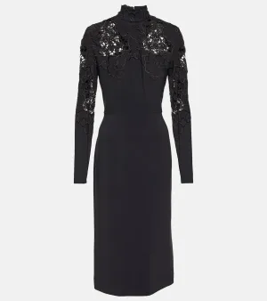 Elie Saab Lace-trimmed midi dress
