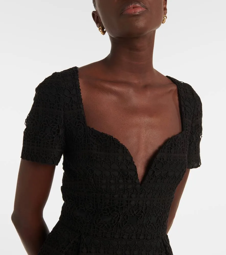 Elie Saab Macram√É¬© midi dress