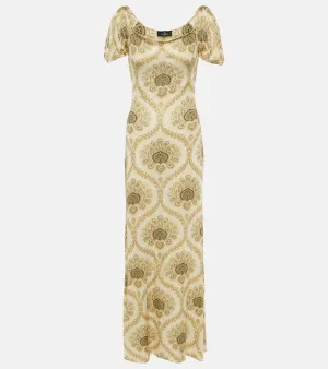 Etro Printed puff-sleeve gown