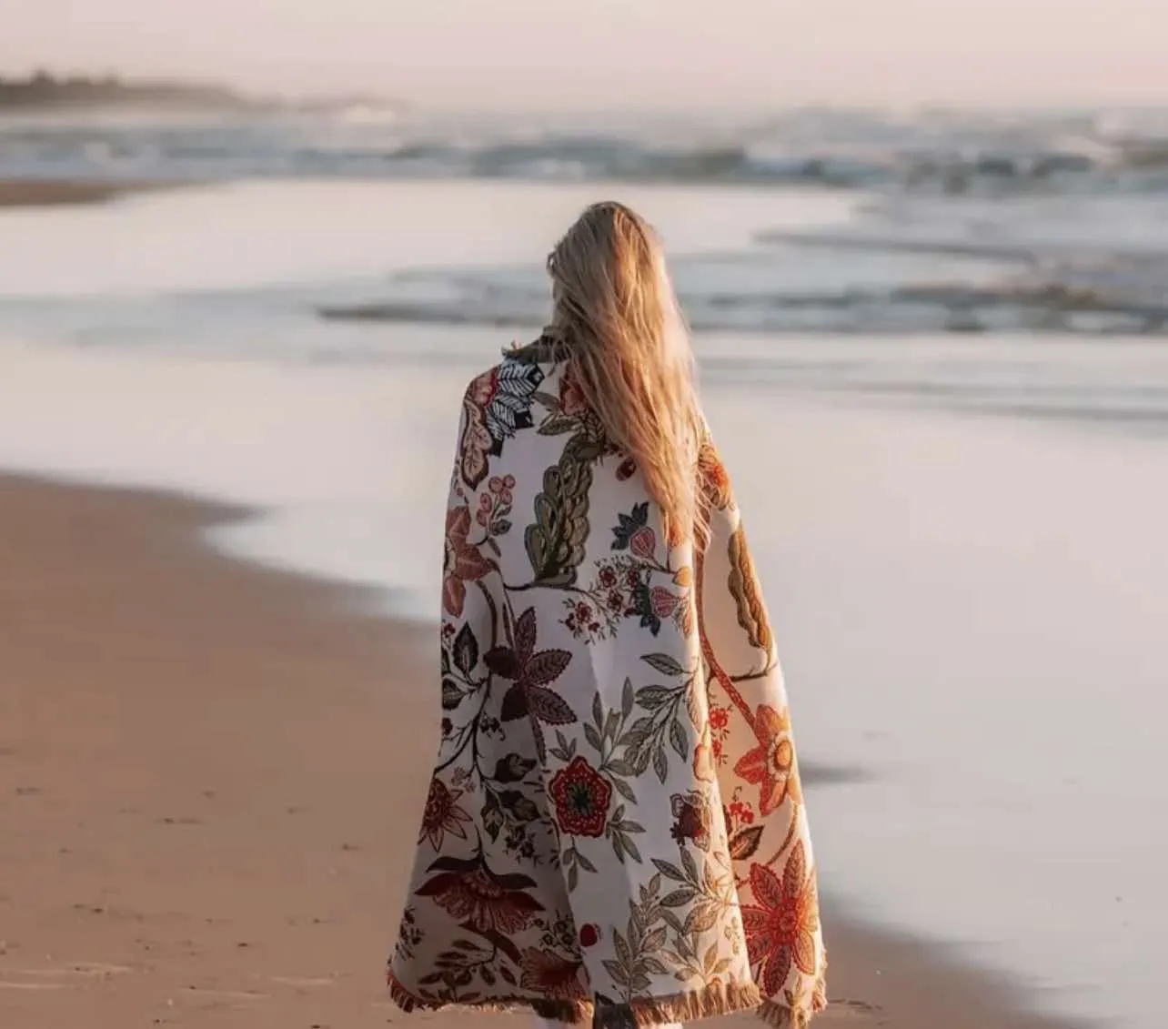 Floral Wanderer Boho Throw / Blanket / Beach Rug