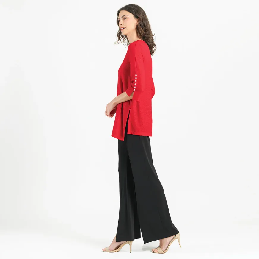Pearl Cuff Asymmetrical  Hi-Low Tunic