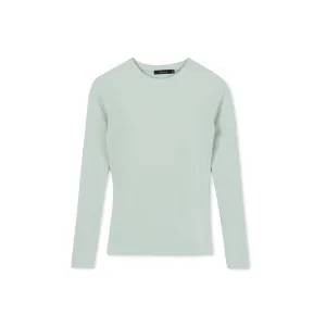 Ribbed Crewneck Tee | seafoam