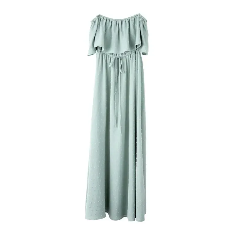 Swiss dot off-shoulder dress