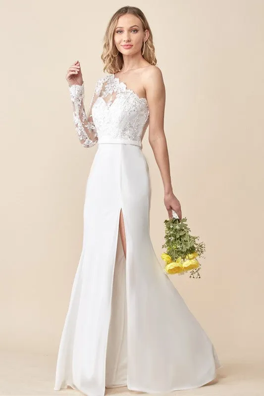 White Mermaid Long Dress