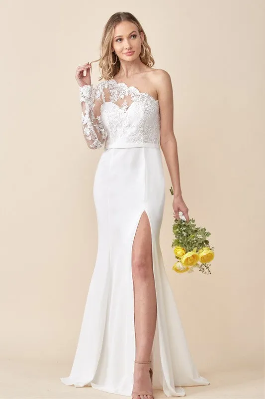 White Mermaid Long Dress
